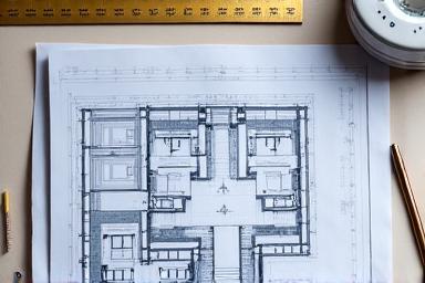 Plan d'architecte détaillé pour un appartement parisien.